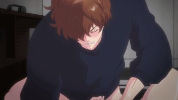 Rule 34 | 2boys, animated, anime screenshot, blush, cum, cum on body, cum on clothes, handjob, hug, male focus, multiple boys, mutual masturbation, penis, precum, tagme, testicles, uncensored, yaoi, yatara yarashii fukami-kun