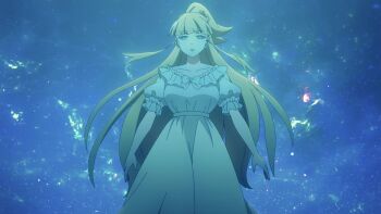 3girls animated anime_screenshot black_choker black_gloves black_thighhighs blonde_hair blue_eyes bouncing_breasts breasts choker collarbone corruption dress empty_eyes gloves highres jewelry kekkon_yubiwa_monogatari mind_control morion_ravri_nokanatika multiple_girls nipples nonaka_himeno open_mouth revealing_clothes ring sidelocks sound tagme thighhighs thighs transformation video wedding_dress white_dress white_hair