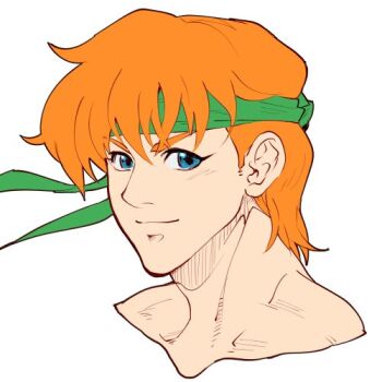 1boy asymmetrical_bangs blonde_hair blue_eyes green_hairband hairband head_only looking_at_viewer lowres max_(shining_force) neck nose okeko shining_(series) short_hair solo white_background