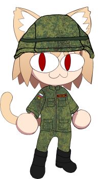 camouflage camouflage_jacket camouflage_pants highres jacket melty_blood neco-arc pants russia russian russian_flag third-party_edit tsukihime type-moon
