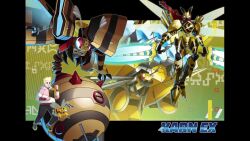 animated antennae bee bug cannonbeemon claws digimon digimon_(creature) evolution evolutionary_line funbeemon highres insect insect_wings tigervespamon video wasp waspmon wings