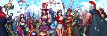 6+boys 6+girls absurdres ahri_(league_of_legends) akali akali_(legacy) amumu animal_ears annie_(league_of_legends) ashe_(league_of_legends) balloon battle_bunny_riven breasts cain_(grt1125) caitlyn_(league_of_legends) cleavage closed_eyes cloud corki cupcake darius_(league_of_legends) day dr._mundo ezreal fiddlesticks fizz_(league_of_legends) food garen_(league_of_legends) gragas hat highres jayce_(league_of_legends) katarina_(league_of_legends) kennen league_of_legends lee_sin leona_(league_of_legends) lulu_(league_of_legends) malzahar master_yi medium_breasts middle_finger midriff multiple_boys multiple_girls nautilus_(league_of_legends) navel open_mouth pantheon_(league_of_legends) pix_(league_of_legends) riven_(league_of_legends) shaco shen_(league_of_legends) skirt sky sona_(league_of_legends) talon_(league_of_legends) teemo viktor_(league_of_legends) machine_herald_viktor wukong_(league_of_legends) yordle zac_(league_of_legends) zed_(league_of_legends)
