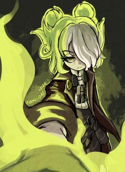 black_skirt deadlock_(game) graves_(deadlock) severed_arm severed_limb skirt tired_eyes