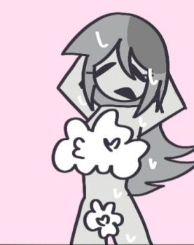 1girl barbarargc_(artist) bathing bathroom breasts completely_nude convenient_censoring fundamental_paper_education greyscale_with_colored_background lana_(fundamental_paper_education) nude pink_background simple_background soap_bubbles soap_censor soapy solo source_request standing tagme water wet wet_hair