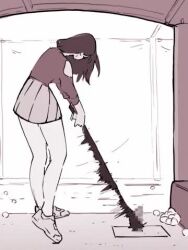 1boy 3girls animated ball bare_legs bare_shoulders bdsm blush breasts cbt censored cum ejaculation erection femdom glory_hole golf_ball golf_club kagamine_594 kneehighs laughing legs long_hair looking_at_penis medium_breasts miniskirt monochrome mosaic_censoring multiple_girls open_mouth penis riding_crop ruined_orgasm shoes short_hair short_shorts shorts skirt smile socks standing tagme testicles thighs video what