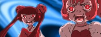 00s 2girls android chobits clamp female_focus gradient_background highres kotoko multiple_girls open_mouth sumomo_(chobits) upper_body