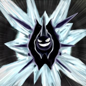 Rule 34 | 1other, black skin, cloyster, colored skin, commentary request, evil grin, evil smile, facing viewer, gen 1 pokemon, grin, horns, ice, ice spikes, incoming attack, lowres, nintendo, no humans, partial commentary, pokemon, pokemon (creature), pokemon move, shell, shockwave, single horn, smile, specu, spiked shell, spikes, teeth