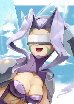 absurdres digimon digimon_(creature) fairimon gloves head_wings highres long_hair mask wings zaviour