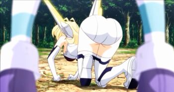 all_fours ass blonde_hair breasts highres huge_ass large_breasts long_hair neptune_(neptunia) neptune_(series) screencap wings yellow_heart_(neptunia)