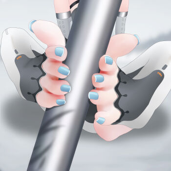 Rule 34 | 1girl, absurdres, blue nails, feet, foot focus, footjob, highres, legs, long legs, seed (zenless zone zero), soles, sym., toes, zenless zone zero