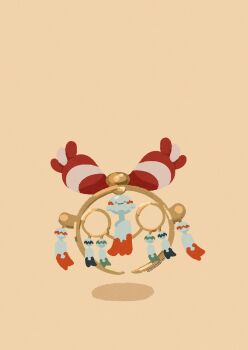 absurdres chimecho closed_mouth full_body gen_3_pokemon highres looking_at_viewer mega_chimecho mega_pokemon nintendo no_humans pokemon pokemon_(creature) pokemon_focus simple_background smile solo wind_chime yellow_eyes zozozoshion