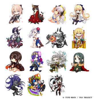 4boys 6+girls :3 abs absurdres ahoge alessandro_di_cagliostro_(fate) alessandro_di_cagliostro_(third_ascension)_(fate) american_flag american_flag_bikini american_flag_print aqua_hair arm_support armlet arms_up artoria_caster_(fate) artoria_caster_(final_ascension)_(fate) artoria_pendragon_(fate) ascot asian_indian_clothes assassin_(fate/zero) bandeau bare_shoulders barefoot beard bikini bikini_skirt black_bandeau black_bikini black_boots black_bow black_cape black_gloves black_hair black_hat black_horns black_jacket black_pants black_pantyhose black_sash black_thighhighs blonde_hair blue_bikini blue_bow blue_hair blue_jacket blue_necktie book boots bow braid breasts bright_pupils brown_shoes bun_cover cape chibi cleavage cleavage_cutout closed_mouth clothing_cutout coat collared_shirt colored_skin commentary_request company_name copyright_notice crossed_legs cup detached_sleeves diagonal-striped_clothes diagonal-striped_necktie dragon_girl dragon_horns dragon_tail dress drink drinking_glass earrings elizabeth_bathory_(fate) eyeshadow eyewear_on_head facial_hair falling_petals fate/grand_order fate_(series) female_assassin_(fate/zero) fiery_hair flag_print flag_print_bikini flower frilled_bikini frilled_sleeves frills fur-trimmed_cape fur-trimmed_coat fur_trim gloves gold_armlet gold_boots gold_necklace gold_ring gourd gradient_hair green_bow green_coat green_eyes green_hair green_pants green_shoes green_sweater grey_eyes grey_hair grey_skin grin hair_between_eyes hair_bow hair_bun hair_flower hair_ornament hair_ribbon half_updo hand_chains hand_up hands_on_own_knees hat heart heart-shaped_eyewear heterochromia high_ponytail highres holding holding_book holding_cup holding_flower holding_mallet holding_skull hoop_earrings horns huge_weapon indian_clothes indian_style jacket japanese_clothes jason_(fate) jewelry kimono kiyohime_(fate) kiyohime_(swimsuit_lancer)_(third_ascension)_(fate) knee_up knees_up leg_armor lips long_hair long_sleeves looking_ahead looking_at_viewer lotus low_ponytail lying makeup mallet mask mecha_eli-chan_mk.ii_(fate) mechanical_horns mechanical_tail mechanical_wings medium_hair miyamoto_musashi_(fate) miyamoto_musashi_(fate/grand_order) miyamoto_musashi_(swimsuit_berserker)_(fate) miyamoto_musashi_(swimsuit_berserker)_(second_ascension)_(fate) multicolored_hair multiple_boys multiple_girls multiple_rings nagao_kagetora_(fate) naked_cape navel neck_ring necklace necktie obi obiage oda_nobukatsu_(fate) oda_nobunaga_(fate) oda_nobunaga_(koha-ace) oda_uri off_shoulder official_art okita_souji_(fate) okita_souji_(koha-ace) okita_souji_(second_ascension)_(fate) on_side on_throne one_eye_closed open-toe_boots open_book open_clothes open_jacket open_kimono open_mouth outstretched_leg pants pantyhose parted_bangs parted_lips parvati_(fate) parvati_(final_ascension)_(fate) peaked_cap petals pink_flower pink_hair pink_ribbon platform_sandals ponytail print_bikini purple_eyes purple_hair purple_kimono purple_lips red_cape red_eyes red_eyeshadow red_flower red_hair revealing_clothes ribbon ring robot_girl rocket_punch sandals sari sash sei_shounagon_(fate) sei_shounagon_(swimsuit_berserker)_(third_ascension)_(fate) shino_(eefy) shirt shoes short_hair short_kimono shuten_douji_(fate) simple_background single_side_bun single_sidelock sitting skin-covered_horns skull skull_mask sleeveless sleeveless_kimono smile sparkle stirrup_legwear streaked_hair striped_clothes striped_necktie sunglasses sweater swimsuit tail teeth thigh_boots thighhighs throne toeless_legwear two-tone_hair uesugi_kenshin_(third_ascension)_(fate) unworn_mask upper_teeth_only w w_over_eye waist_cape wariza waver_velvet waver_velvet_(zhuge_liang) weapon white_ascot white_background white_dress white_gloves white_hair white_kimono white_pants white_pupils white_shirt wide_sleeves winged_boots wings yellow_bow