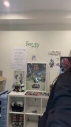 1girl animated breasts breasts_out cosplay highres huge_breasts nipples plump real_life sagging_breasts sith solo sound star_wars tagme video