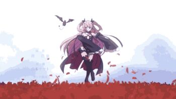 10s 1girl animated animated_gif female_focus krul_tepes owari_no_seraph pink_hair solo spinning