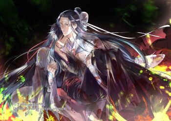 2boys bishounen black_hair black_hanfu blood blood_on_body blood_on_clothes burning carrying chinese_clothes closed_eyes closed_mouth coat couple crying fire floating_hair grey_coat guqin hair_down hair_ribbon half_updo hanfu headband injury instrument_case instrument_on_back lan_wangji long_hair long_sleeves male_focus modao_zushi multiple_boys official_alternate_costume official_alternate_hairstyle open_clothes open_coat princess_carry red_ribbon red_sash ribbon robe sash sidelocks sleeves_past_wrists sunmoon9994 topknot twitter_username very_long_hair wangji_guqin watermark wei_wuxian wei_wuxian_(yiling_laozu) white_hanfu white_headband wide_sleeves xiao_guan_(headdress) yaoi yellow_eyes