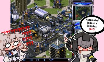 2girls ? ?? animal_ears arknights arknights:_endfield bird_ears bird_girl black_hair black_jacket blush chibi chibi_only command_&amp;_conquer command_&amp;_conquer:_red_alert command_&amp;_conquer:_red_alert_2 commentary dress endministrator_(arknights) english_commentary english_text eye_mask female_endministrator_(arknights) ffrouty_aiz hair_ornament hand_up highres jacket mask multiple_girls off_shoulder open_clothes open_jacket open_mouth perlica_(arknights) pointing screenshot_inset white_dress white_jacket