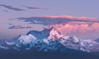 Rule 34 | blue sky, cloud, cloudy sky, commentary request, evening, highres, mountain, no humans, original, outdoors, scenery, sky, yoshiki (yuki)