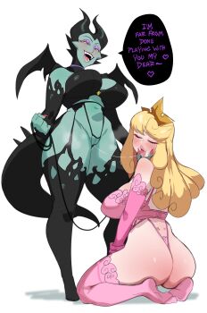 0lightsource 2girls after_cunnilingus ass aurora_(disney) bdsm black_footwear black_garter_belt black_garter_straps black_gloves black_horns blonde_hair blush boots breasts choker closed_eyes collar colored_sclera colored_skin commentary crotchless crotchless_panties crown curvy dragon_girl dragon_horns dragon_tail dragon_wings elbow_gloves english_commentary english_text eyeshadow femdom fingernails full_body g-string garter_belt garter_straps gloves green_skin hand_on_another&#039;s_chin highres holding holding_leash horns kneeling large_breasts leash lingerie lips long_hair makeup maleficent mini_wings monster_girl multiple_girls nail_polish panties pink_gloves pink_legwear pink_panties princess puckered_lips purple_choker pussy red_nails sharp_fingernails short_hair slave sleeping_beauty_(disney) string_panties tail thick_thighs thigh_boots thighhighs thighs thong uncensored underwear underwear_only wings yellow_sclera yuri