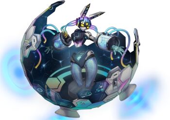 1girl antennae apseudes_(persona) artist_request full_body hexagon humanoid_robot official_art open_hand persona persona_(summon) persona_5 persona_5:_the_phantom_x robot solo star_(sky) tachi-e third-party_source transparent_background yellow_eyes