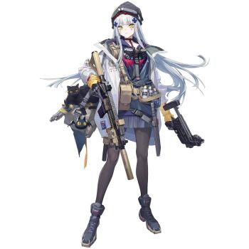 1girl 40x46_lv_hedp_m433 40x46mm_lv acog ammunition_pouch anti-materiel_cartridge assault_rifle clukay_(neural_cloud) dual-purpose_cartridge dual_wielding explosive fragmentation_grenade fragmentation_warhead girls&#039;_frontline girls&#039;_frontline_neural_cloud green_eyes grenade grenade_cartridge grenade_launcher gun h&amp;k_hk416 hat high-explosive_anti-tank_(warhead) high-explosive_cartridge high-explosive_dual-purpose_cartridge highres hk416_(girls&#039;_frontline) holding laser_pointer long_hair m320 official_alternate_costume official_art pantyhose pleated_skirt pouch rifle skirt solo stand-alone_configuration suppressor trigger_discipline weapon white_hair