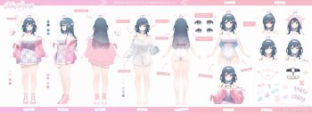 1girl absurdres accessories ahoge amano_nene_(vtuber) amano_nene_(tenshi)_(vtuber) ass bandaid bandaid_hair_ornament black_choker braid breasts button_gap chest_harness choker cleavage_cutout clenched_hands clothing_cutout controller covered_navel deyui game_controller green_eyes green_hair hair_ornament hairband halo harness heart heart_ahoge heart_cutout heart_halo heart_o-ring highleg highleg_leotard highres holding holding_controller holding_game_controller huge_breasts indie_virtual_youtuber jacket leotard light_blush long_hair mini_wings mole mole_on_breast mole_under_eye multiple_expressions multiple_views naked_shirt navel_peek o-ring o-ring_choker off_shoulder official_alternate_costume official_art pink_hairband pink_halo pink_jacket pink_nails pink_shoes pleated_skirt purple_skirt reference_sheet ribbed_shirt shirt shoes single_braid skirt sleeveless sleeveless_shirt smile solo thigh_strap turnaround two-sided_fabric two-sided_jacket two-tone_skirt two_side_up underbust virtual_youtuber watermark white_leotard white_shirt white_skirt wings