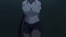 1boy 1girl animated anime_screenshot armpits ass black_shorts blush breast_press breast_smother breasts brown_eyes chotto_dake_ai_ga_omoi_dark_elf_ga_isekai_kara_oikakete_kita clothes_lift colored_inner_hair dark-skinned_female dark_elf dark_skin elf face_to_breasts gradient_hair hair_between_eyes highres hug huge_ass large_breasts licking licking_armpit lifting_own_clothes long_hair mariabelle_(chotto_dake_ai_ga_omoi_dark_elf_ga_isekai_kara_oikakete_kita) multicolored_hair nipples no_bra one_eye_closed orange_hair pointy_ears ponytail purple_hair shirt shirt_lift shorts sidelocks slit_pupils smile sound sportswear sunohara_hinata sweat tagme two-tone_hair very_long_hair video white_shirt yellow_eyes