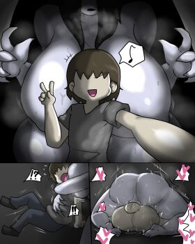 1boy 1girl artist_name ass enigi09 highres mating_press nipples penis sex shota