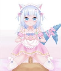 1boy 1girl age_difference animal_ears animated apron bed blue_eyes blue_hair blush cafe_maid_(love_live!) cat_ears clothed_female_nude_male clothed_sex cowgirl_position cum cum_in_pussy dress femdom fins fish_tail frilled_dress frills gawr_gura girl_on_top hair_ornament hair_ribbon hairclip happy happy_sex hetero hololive hololive_english loli long_hair looking_at_viewer maid maid_apron maid_cafe maid_headdress nude oldb on_bed penis pink_dress pov pussy pussy_juice ribbon sex shark_girl shark_tail spread_legs stitched straddling tail third-party_edit ugoira uncensored vaginal video virtual_youtuber