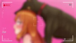 1girl abubu all_fours animal_collar animal_penis animated anus arm_support barefoot bestiality blush breasts closed_mouth collar completely_nude cum cum_in_pussy dildo dog dog_penis doggystyle knotted_penis leash loli long_hair nude open_mouth orange_eyes orange_hair original penis profile pussy_juice recording red_collar sex sex_from_behind sex_toy small_breasts soles sound sweat sweatdrop testicles thighs tongue tongue_out uncensored vaginal video viewfinder