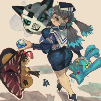 1girl :d ^_^ alternate_costume alternate_hair_color antennae ass black_hair black_skin blue_dress blue_eyes blue_hair blue_hat bubble chest_jewel clenched_teeth closed_eyes colored_sclera colored_skin dive_ball dress earrings extra_mouth eyelashes eyeshadow freckles from_above from_behind full_body garlic_(keziedra) gem gen_3_pokemon gen_4_pokemon glalie hair_bobbles hair_ornament hand_up hat high_heels holding holding_poke_ball hoop_earrings jewelry keziedra layered_sleeves legendary_pokemon light_blush long_sleeves looking_at_viewer looking_back low_twintails makeup manaphy mawile multicolored_hair multicolored_skin mythical_pokemon neckerchief nintendo open_mouth original outline patch pencil_dress poke_ball poke_ball_(basic) pokemon pokemon_(creature) profile red_eyes red_gemstone red_outline ribbed_dress sailor_collar sailor_hat sharp_teeth short_dress short_over_long_sleeves short_sleeves shoulder_patch smile solo_focus teeth twintails two-tone_hair two-tone_skin walking water_drop white_neckerchief white_sailor_collar yellow_sclera yellow_skin