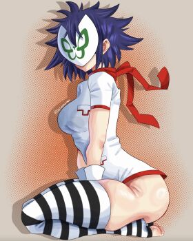 1girl 2024 absurdres asian ass feet female gorillaz highres huge_ass mask masked no_panties noodle_(gorillaz) solo tagme theicekreammanz thick_thighs thighhighs thighs