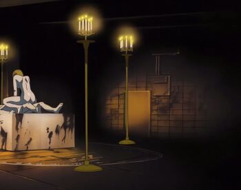 00s 1boy 1girl 2001 age_difference animated animated_gif ass basement bible_black bible_black_night_of_the_walpulgiss blonde_hair candle candlestand cowgirl_position girl_on_top hetero indoors kitami_reika magic_circle minase_taki nude older_female_and_younger_male ritual school_nurse school_nurse_and_student sex short_hair straddling tagme teacher_and_student