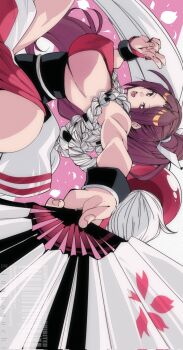 Rule 34 | 1girl, artist name, breasts, brown hair, fan, fatal fury, highres, large breasts, shiranui mai, the king of fighters