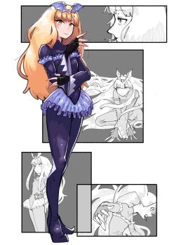 1girl artist_request bad_end_peace bad_end_precure commission forked_tongue long_tongue precure skeb_commission skin_tight source_request tagme tongue
