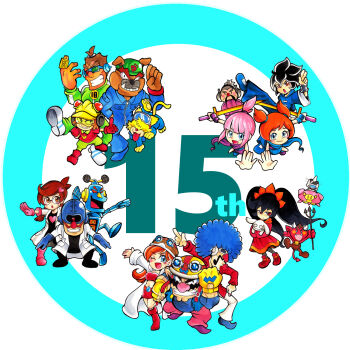 18-volt 5girls 6+boys 9-volt alien ana_(warioware) anniversary ashley_(warioware) blue_eyes blue_hair blue_jumpsuit braid brown_fur brown_hair cleft_chin coat crop_top demon demon_horns demon_tail demon_wings double_bun dr._crygor dress dribble_(warioware) facial_hair fangs fingerless_gloves furry furry_male glasses gloves goggles goggles_on_headwear grin hair_bun hair_ornament heart heart_hair_ornament helmet highres holding holding_pitchfork holding_stuffed_toy holding_sword holding_weapon horns jacket jimmy_t jumpsuit kat_(warioware) lab_coat long_hair low_twin_braids master_mantis midriff mike_(warioware) miniskirt mona_(warioware) motorcycle_helmet multiple_boys multiple_girls mustache navel nintendo omu_(sinsindan) one_eye_closed orange_hair orbulon pants penny_crygor pink_hair pink_pants pitchfork red_(warioware) red_dress red_eyes red_footwear red_jacket red_skirt single_hair_bun skirt smile spitz stuffed_animal stuffed_toy sunglasses sword tail tinted_eyewear twin_braids wario warioware warioware_d.i.y._showcase warioware_inc.:_mega_microgame$! weapon white_coat white_pants wings yellow_fur yellow_gloves young_cricket