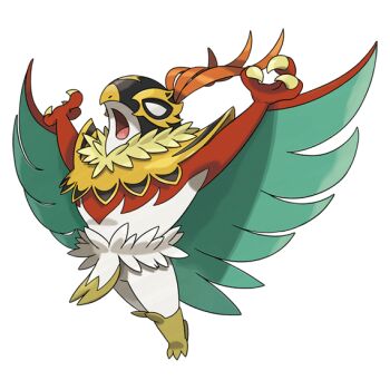 arms_up artist_request claws empty_eyes full_body gen_6_pokemon hawlucha mega_hawlucha mega_pokemon nintendo official_art open_mouth pokemon pokemon_(creature) pokemon_focus pokemon_legends:_z-a second-party_source solo transparent_background