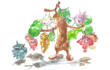 burmy burmy_(plant) burmy_(sandy) burmy_(trash) cascoon closed_mouth commentary_request frown gen_1_pokemon gen_2_pokemon gen_3_pokemon gen_4_pokemon kakuna leaf metapod nintendo no._017 no_humans pineco pokemon pokemon_(creature) pokemon_focus red_eyes silcoon simple_background spikes standing sudowoodo white_background wormadam wormadam_(plant) wormadam_(sandy) wormadam_(trash)