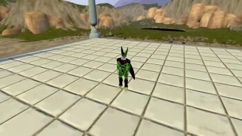 animated cell_(dragon_ball) cell_games crossover dragon_ball dragonball_z fighting perfect_cell ryu_(street_fighter) sound street_fighter tagme teamfourstar video