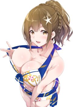 1girl braid breasts crown_braid idolmaster idolmaster_shiny_colors kuwayama_chiyuki large_breasts long_hair solo