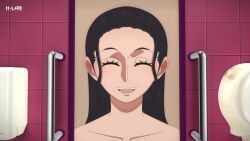 1boy 2024 3girls animated anus ass barefoot black_hair breast_press breasts chiyo1000nights completely_nude cross-section cum cum_in_pussy cum_overflow dark-skinned_female dark_skin doggystyle glory_wall grabbing_from_behind green_eyes h-lab highres kanroji_mitsuri kimetsu_no_yaiba large_breasts large_penis mizzpeachy moaning multiple_girls nico_robin nude one_piece open_mouth penis photo_(object) picture_frame pov pov_crotch pov_hands pussy sex sex_from_behind smile sound surprised testicles through_wall tile_wall tiles veins veiny_penis video x-ray