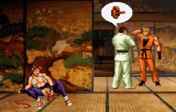 1girl animated animated_gif between_legs braid breasts breasts_out brown_hair closed_eyes deep_penetration dougi female_focus female_masturbation gloves hairband indoors interrogation karate_gi large_breasts leggings long_hair looping_animation mask masturbation mr_karate object_insertion open_clothes open_mouth pants pixel_art pussy pussy_juice ryou_sakazaki sakazaki_ryo shoes smile smiley_face sneakers socks source_request spoken_object stealth_masturbation takuma_sakazaki the_king_of_fighters thick_thighs thighs tight_clothes tight_pants torn_clothes unworn_mask vaginal vaginal_object_insertion wide_hips yoga_pants yuri_sakazaki