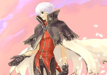 Rule 34 | 1boy, brown capelet, brown pants, cape, capelet, commentary request, cowboy shot, dated commentary, grey eyes, looking afar, male focus, oomojiya, pants, pink background, ragnarok online, red shirt, shirt, short hair, solo, white cape, white hair, wizard (ragnarok online)