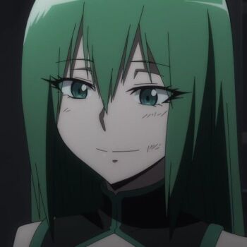 Rule 34 | 1girl, anime screenshot, battle damage, green eyes, green hair, hair down, non-web source, official art, satohiko sano, shaman king, smile, solo, straight hair, tao jun