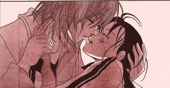 Rule 34 | 00s, gokusen, hug, kiss, long hair, lowres, morimoto kozueko, official art, sawada shin, track suit, yamaguchi kumiko