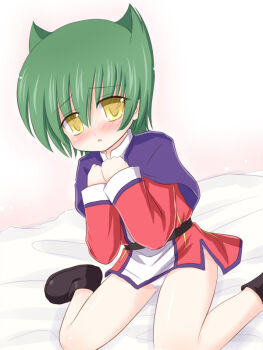 Rule 34 | aic, blush, green hair, gunxsword, melissa (gunxsword), pussy, ry (yagoyago), skirt