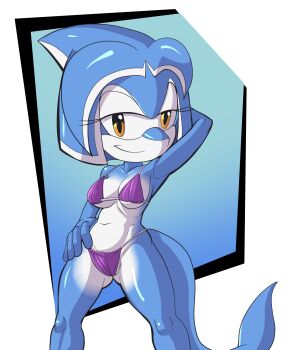 1girl highres sonic_(series) swimsuit tagme tempest_the_dolphin yellow_eyes