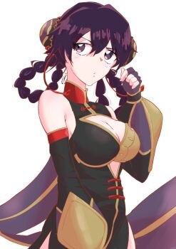 1girl absurdres bambietta_basterbine bleach bleach:_brave_souls bleach:_sennen_kessen-hen breasts chinese_clothes cleavage highres large_breasts official_art quincy_(bleach) solo spinosaur1111