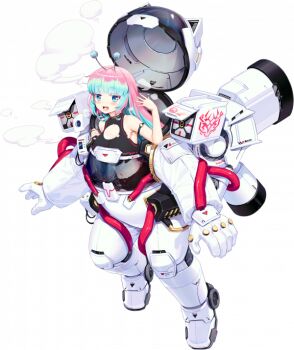 1girl animal_ears antennae aqua_eyebrows aqua_eyes aqua_hair artist_request black_shorts black_sports_bra cable cat_ears animal_nose cleavage_cutout clothing_cutout final_gear glass jet_engine logo logo_print long_hair looking_at_viewer mecha midriff minazuki_(final_gear) multicolored_hair navel o-ring_arm_strap official_art open_mouth pink_hair robot robot_cat short_shorts shorts simple_background smoke smokestack solo sports_bra striped_sports_bra tachi-e third-party_source transparent_background triangle_print two-tone_hair two-tone_sports_bra very_long_hair white_sleeves