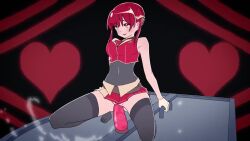 1girl animated anus ass black_leotard black_thighhighs bouncing_ass bouncing_breasts breasts covered_navel dildo dildo_riding door feet female_masturbation female_pubic_hair hair_ribbon heterochromia hololive houshou_marine huge_ass jacket jellymation jewelry leotard leotard_under_clothes looking_at_viewer looking_back masturbation medium_breasts necklace no_panties object_insertion pubic_hair pussy pussy_juice red_eyes red_hair red_jacket red_ribbon red_skirt ribbon scene_reference see-through_clothes see-through_leotard sex_toy sidelocks skirt sleeveless solo sound tagme thighhighs thighs uncensored vaginal vaginal_object_insertion video virtual_youtuber yellow_eyes