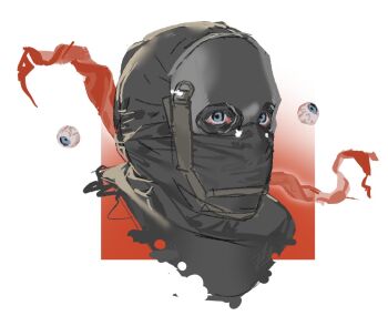 1boy balaclava black_mask bloodshot_eyes blue_eyes call_of_duty covered_mouth cropped_shoulders eyeball male_focus mask nikto solo zizan821851